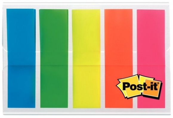 Post-it Index Markiersteifen trans- parent farbig im Etui