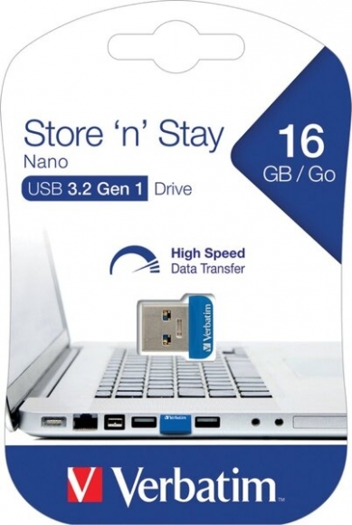 Speicherstick USB 3.0, 16 GB Nano blau