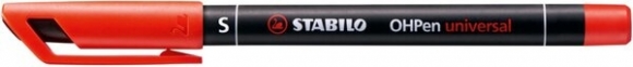 OHPen universal, permanent, S, rot, Strichbreite 0,4mm