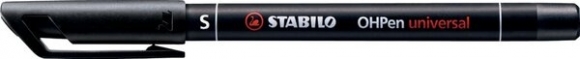 OHPen universal, permanent, S, schwarz, Strichbreite 0,4mm