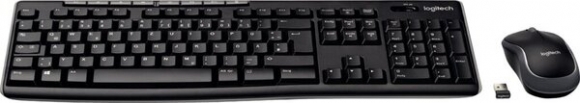 Logitech MK270 Tastatur und Maus im Set, schnurlos, schwarz