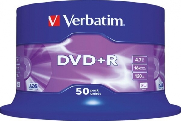 Rohling DVD+R 4,7 GB/120 Min. 16-fach, 50-er Spindel