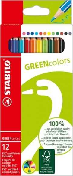 STABILO GREENcolors 12er Etui FSC-zertifizierter Buntstift