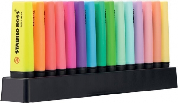 Textmarker Stabilo Boss Original 2-5mm Pastel 15er Etui