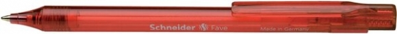 Kugelschreiber Fave, transparent rot, Dokumentenecht