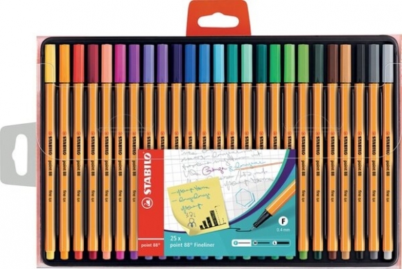 Stabilo point 88, Etui mit 25 Farben