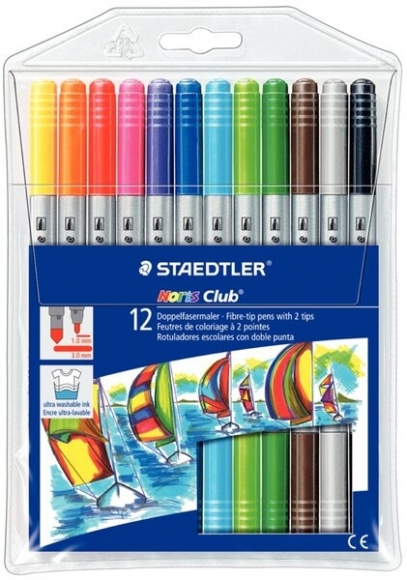 Staedtler Doppelfasermaler 320 12er Etui, Noris Club