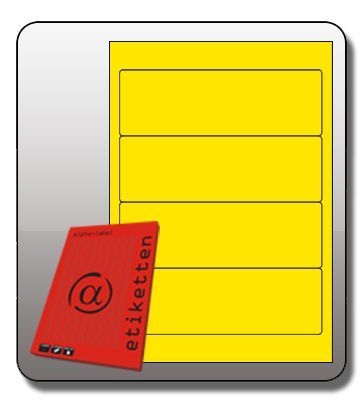Rückenschilder, SK kurz, breit, 190x61mm, gelb