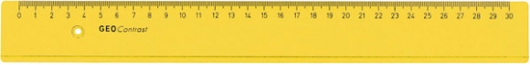 Lineal Kunststoff 30cm Geo Contrast, gelb transparent