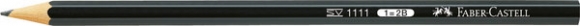 Bleistift 1111 2B 6-Kant, schwarz