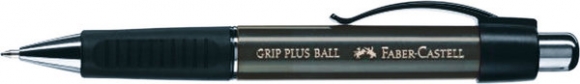 Kugelschreiber Grip Plus, metallicschwarz