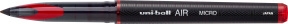 Tintenroller UNI-BALL AIR Micro rot mit Kappe und Clip, 0,2 - 0,45 mm