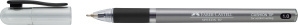 Kugelschreiber Speedx M schwarz, mit Kappe und Clip, Gummigriffzone