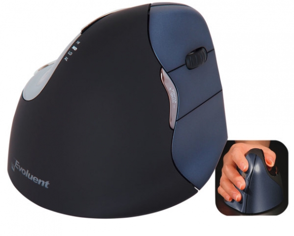 Die ergonomische Maus Evoluent4 für Rechtshänder, schnell und präzise,