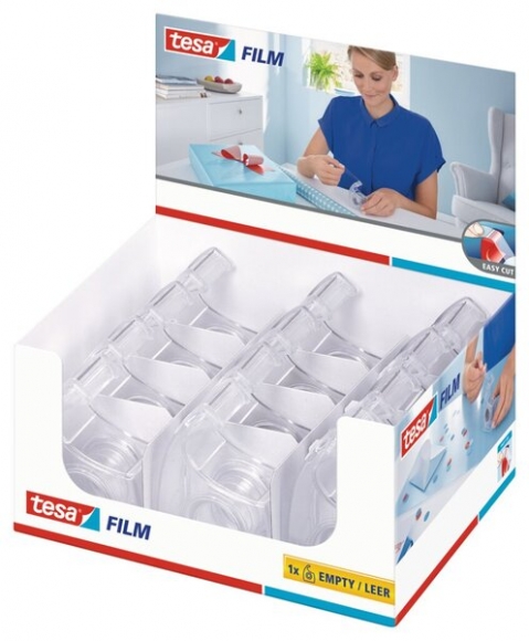 Handabroller für Klebefilm 19mm x 10m tesa Easy Cut, transparent