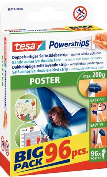 Selbstklebestrips Poster, Big Pack, 96 Strips