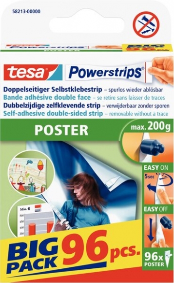 Selbstklebestrips Poster, Big Pack, 96 Strips