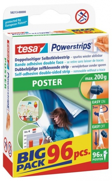 Selbstklebestrips Poster, Big Pack, 96 Strips