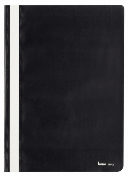 Schnellhefter A4, dokumentenecht, PP, schwarz, transparenter Deckel