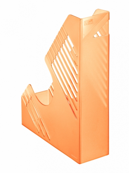 Zeitschriftenbox, orange transparent, für ca. 700 Blatt, A4 und A4