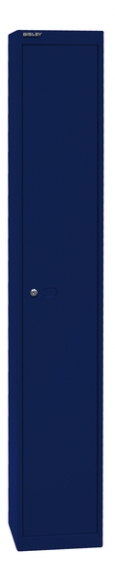 Garderoben- und Schließfachsystem, blau, 1 Fach mit Hutboden und ein