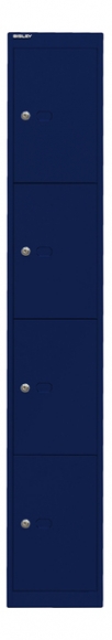 Garderoben- und Schließfachsystem, blau, 4 Fächer