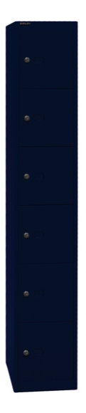 Garderoben- und Schließfachsystem, blau, 6 Fächer