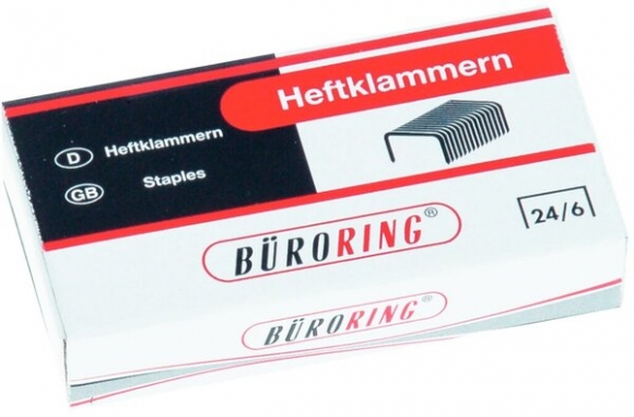 Büroring Heftklammern 24/6 verzinkt