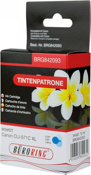 Tintenpatrone cyan für Canon, PIXMA MG5750, MG6850, MG7750,