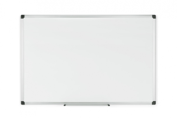 Whiteboard 150 x 100 cm mit Aluminiumrahmen, leicht gerasterte