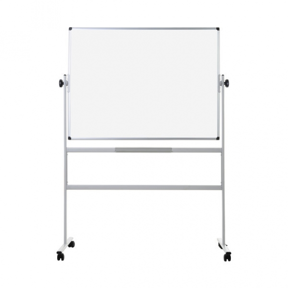 Whiteboard 120 x 120 cm mobil, drehbare Tafel, emalliert