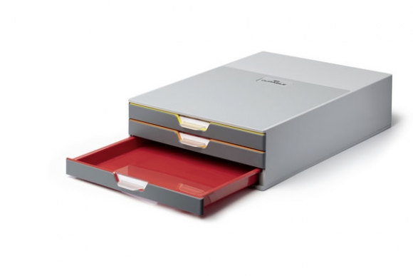 Schubladenbox Varicolor 3, Formate bis DIN A4/C4, 3 farbige Schübe,