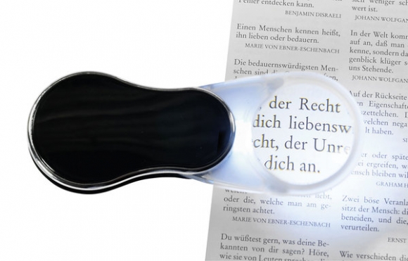 Ecobra LED Einschlaglupe Ø 45 mm, Vergrößerung: 2,8 x, Gehäuse: schwarz