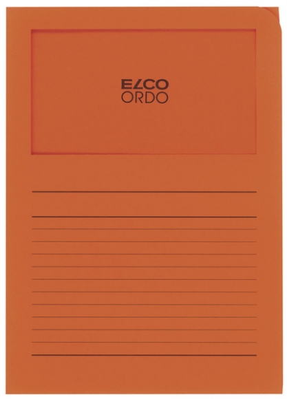 Organisationsmappe Ordo classico, orange, m. Sichtfenster 180 x 100 mm