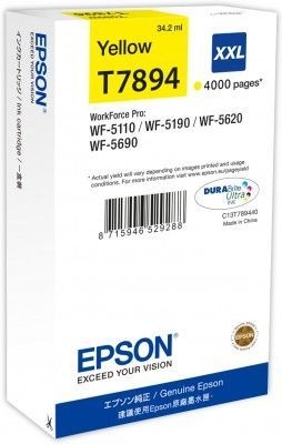 Tintenpatrone T7894 XXL yellow für Epson WorkForce Pro WF-5110DW,