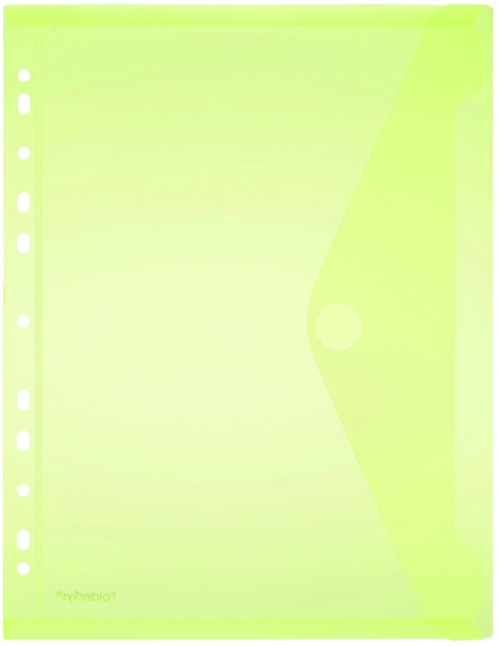 PP-Umschlag A4, Lochrand gelb transparent