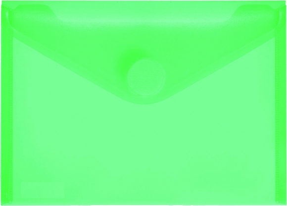 PP-Umschlag A6quer grün transparent