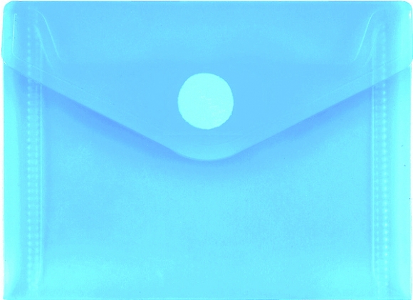 PP-Umschlag A7quer blau transparent