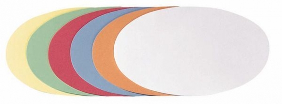 Moderationsovale 11x19cm 500 Stück in 6 Farben sortiert
