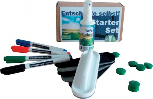 Starterset U-Act!Line. Inhalt: 4 Tafelschreiber, 10 Magnete,