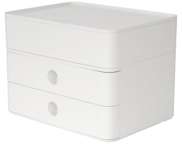 Smart-Box Plus Allison, 2 Schübe und Utensilienbox, snow white