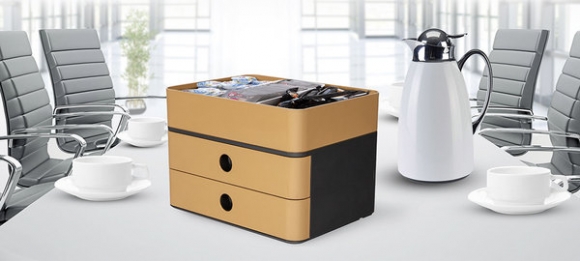 Smart-Box Plus Allison, 2 Schübe und Utensilienbox, caramel brown