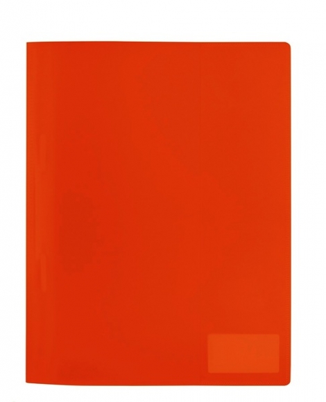Schnellhefter A4 transluzent, PP, orange, farbiger Vorder-/Rückdeckel