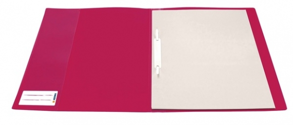 Schnellhefter A4 transluzent, PP, pink, farbiger Vorder-/Rückdeckel