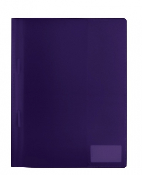 Schnellhefter A4 transluzent, PP, violett, farbiger Vorder-/Rückdeckel