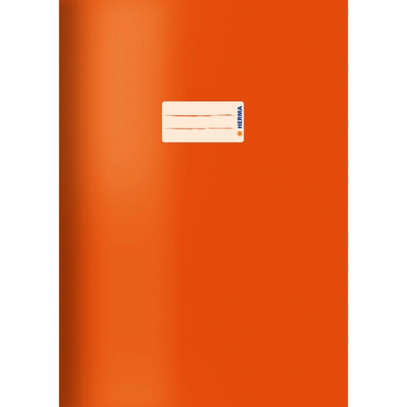 Kartonheftschoner A4, orange, mit Beschriftungsetikett
