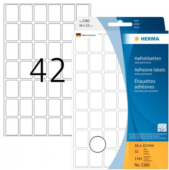 Etikett 16x22mm Vielzweck 1344Et