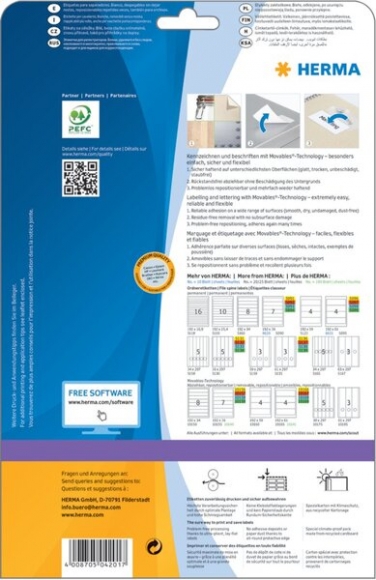 Etikett 45,7x16,9mm Sichtreiter Mov A4 1600Et 25Bl 64Et Bl LaserInkCopy