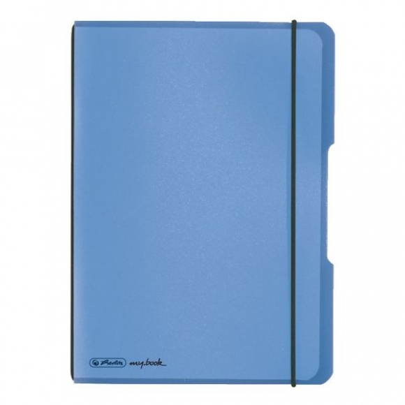 Notizheft flex PP, kariert 40 Blatt, Papier 80g, blau, mit Wechselcover