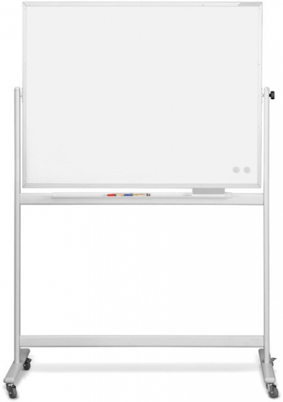 Mobiles Whiteboard CC, emalliert 1500 x 1000mm, Alurahmen